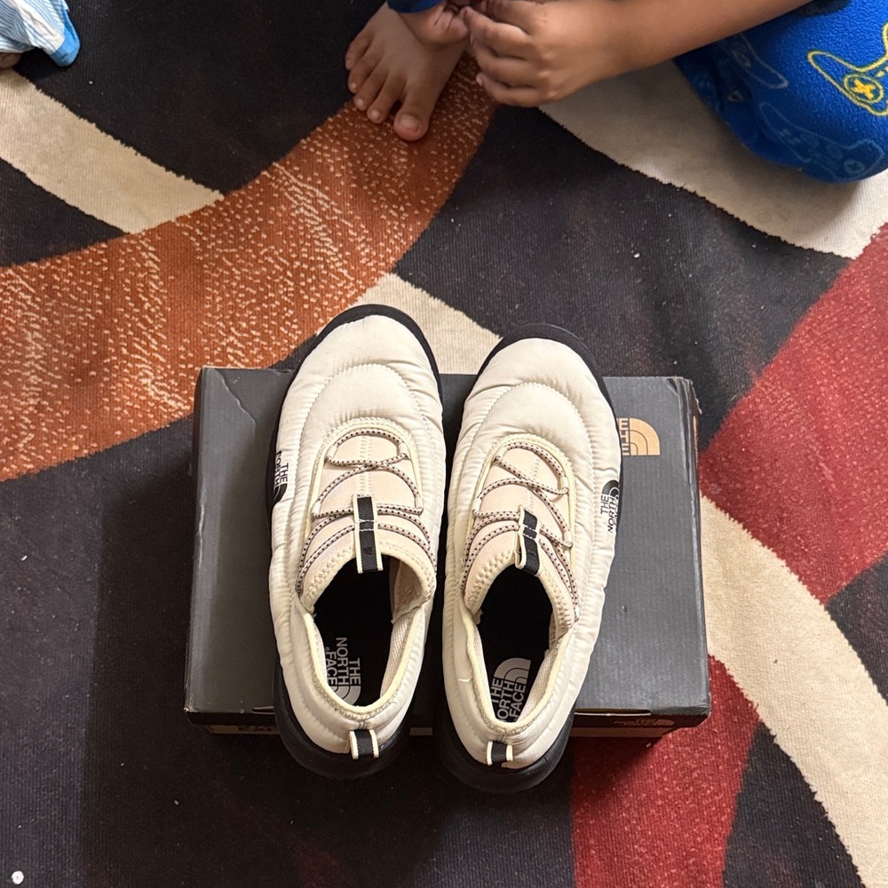 The North Face Kids' Cream and Black Sneakers